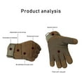 thumbnail image 5 of Gloves Full Finger Gloves Combat Hand Protective Gloves Anti-slip Climbing Bike Bicycle Cycling Gloves Khaki L, 5 of 5
