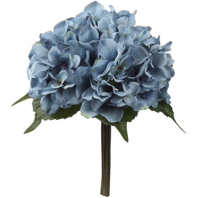 Flores artificiales para boda, flores falsas, ramo de hortensias de imitación, arreglos florales para bricolaje, decoración del hogar y el jardín, 1 paquete