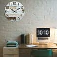thumbnail image 6 of QCQHDU 12" Vintage Rustic Indoor Decorative Wall Clock, Silent Non-Ticking, 6 of 7