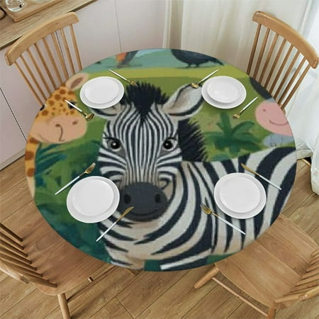 

Ullo0ord Elephant Round Tablecloth Fitted Table Cloths Cover Polyester Waterproof Wipeable Table Covers for Dinning Patio Indoor 0utdoor Home Party Table 31 -35