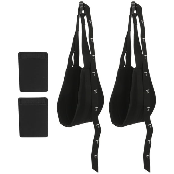 HOMEMAXS  Workout Equipment Daily Use Pull up Bar Hanging Straps Lifting Hooks Fitness Black