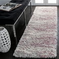 thumbnail image 3 of SAFAVIEH Fontana Darien Abstract Shag Runner Rug, Pink/Grey, 2'3" x 8', 3 of 8