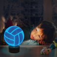 thumbnail image 3 of Luz Nocturna De Voleibol 3D, Lámpara De Ilusión De Atmósfera Deportiva Para Niños Con Control Remoto 16 Colores Cambiantes, Cumpleaños Creativo Amante Del Entrenador De Voleibol De Playa, 3 of 5