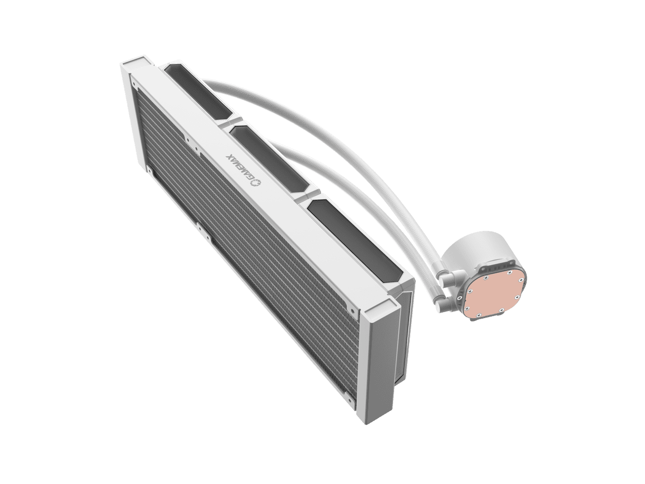 GAMEMAX 360 Digital WH, Liquid CPU Cooler 360mm Addressable ARGB Pump Fans 290W TDP AIO Water Cooler