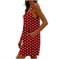 thumbnail image 6 of akafmk Overalls for Women Bib Polka Dots Sleeveless Adjustable Straps Casual Romper with Pockets Cute Daily Summer Outfit, Size XL, 6 of 7