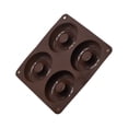 thumbnail image 2 of PENGXIANG 4 Grid Mold Chocolate Desert Handmade Baking Tools Cake Fondant Decoration Making Donut Mould Pancake Muffins Kitchen Coffee Color, 2 of 9