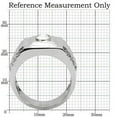 thumbnail image 2 of High polished (no plating) Stainless Steel Ring with AAA Grade CZ in Clear for Women Clear Stone Color Style TK122 Size 8, 2 of 4