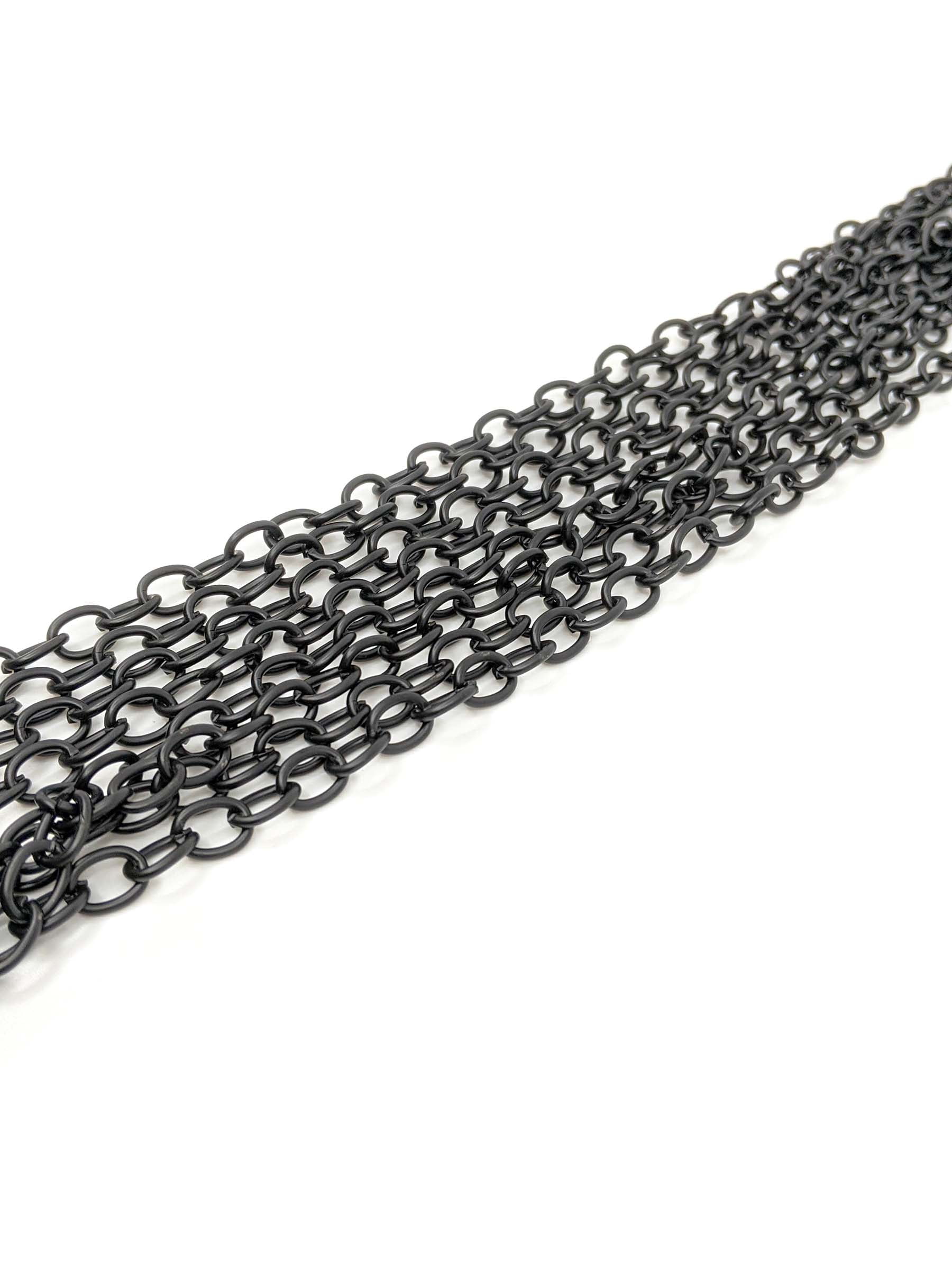 (3 pack) Blue Moon Beads Black Metal Cable Chain for Jewelry Making 90 Inches 1-pack