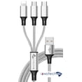 thumbnail image 1 of Cable de Carga Multiusb 10 Pies 3A, Conector de Carga Rápida 3 en 1 con Adaptador Dual Teléfono/tipo C/Micro USB, Compatible con Tabletas Phone15/14/23/12/1 Pro 8 7 6 Samsung Galaxy, 1 of 7
