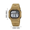 thumbnail image 3 of Quartz Digital Sports Watch Alarm Chronograph Waterproof Luminous Timer Multi Function Durable Shock Resistant Easy Setup, for Running Gym Hiking Camping Outdoor Sports School Study Daily Wear, 3 of 7
