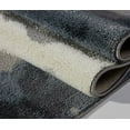 thumbnail image 4 of Ladole Rugs Durable Abstract Toronto Sky Collection Turkish Micro Polyester Area Rug Carpet in Grey-Ivory, 7x10 (6'5" x 9'5" , 200cm x 290cm), 4 of 4