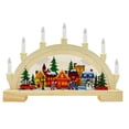 thumbnail image 2 of Fiudx Ofertas relámpago del día Adornos navideños de madera con luces LED, adornos navideños, adornos semicirculares, luces festivas, 2 of 6