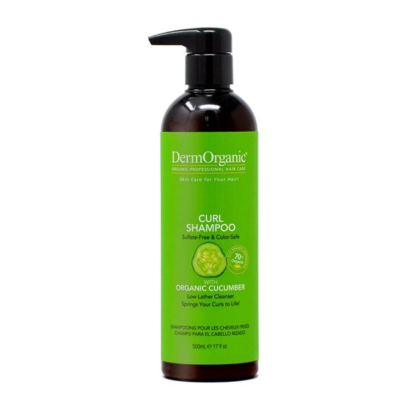Dermorganic Curl Shampoo with Organic Cucumber 500ml 17oz