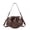 Coffee, variant on Women's Chain Leather Cloud Crossbody Bag, Small Pleated Casual Shoulder Purse with Adjustable Strap, Trendy Korean Style for Daily Commute & Travel