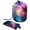 Multicolor, variant on PhooArto Large Barrel Drawstring Makeup Bag, Color Space Universe Galaxy Planets Travel Cosmetic Bag Portable Make Up Organizer Bag