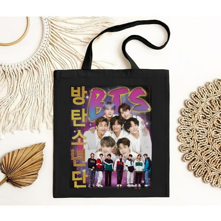 vintage BTS Band Tote Bag Merch Kpop Music-TH23201