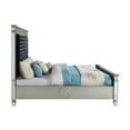 thumbnail image 4 of Acme Furniture Varian Contemporary Velvet Tufted Panel Bed, Queen, Gray/Black, 4 of 5