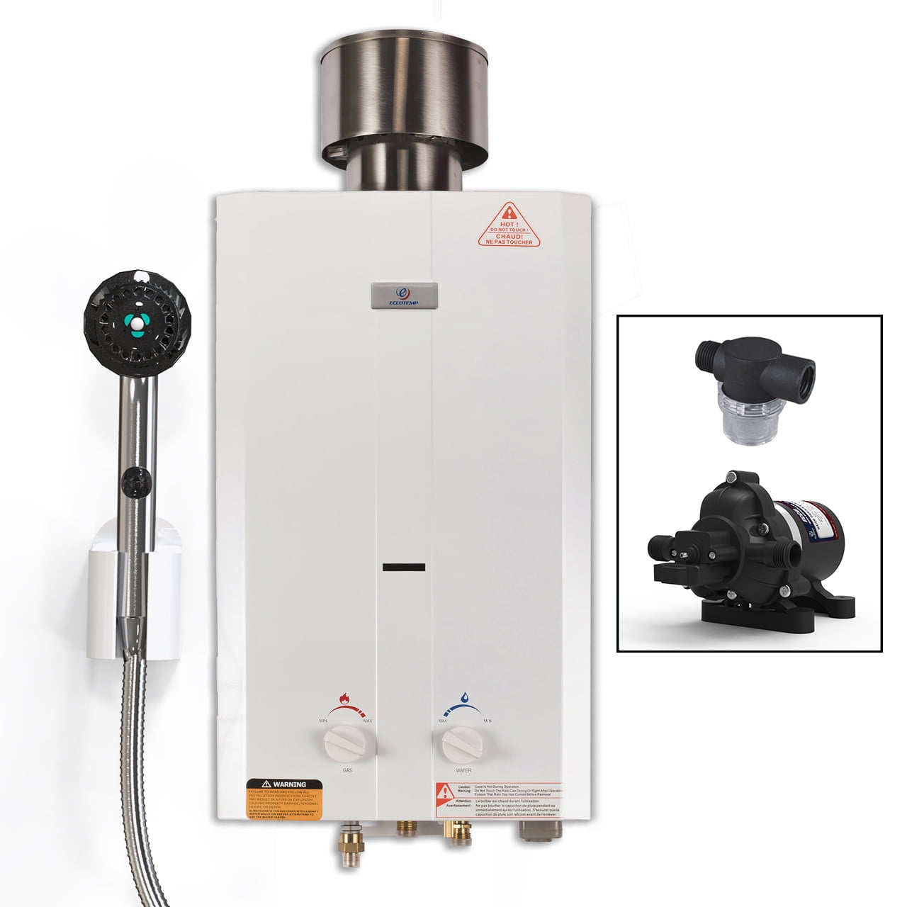 Eccotemp L10 Portable Outdoor Tankless Water Heater with EccoFlo Pump