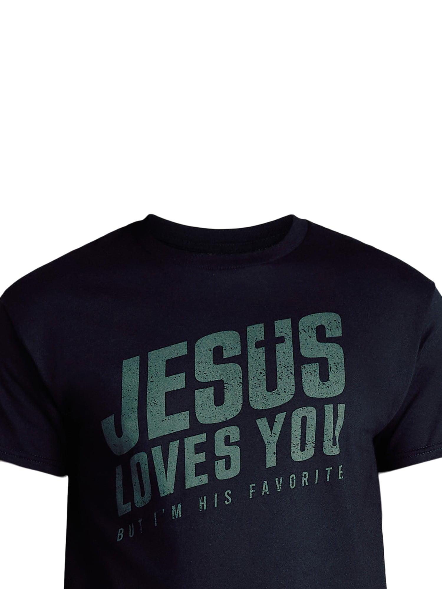 Humor Men's and Big Men's Jesus Loves You But I'm His Favorite Graphic Tee with Short Sleeves, Sizes S-3XL
