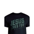 thumbnail image 4 of Humor Men's and Big Men's Jesus Loves You But I'm His Favorite Graphic Tee with Short Sleeves, Sizes S-3XL, 4 of 4