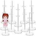 thumbnail image 1 of 12Pcs Mini Doll Stands Adjustable Transparent Doll Display Holder Action Figures Doll Accessories, 1 of 5