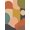Orange, Pattern 16, variant on ODIKA 4'x6' Brown Earthy Modern Abstract Shapes Design Washable Area Rug Retro Inspired Bold Geometric and Organic Motifs for Home Office, Under Desk, Non-Slip Chair-Friendly, Flatwoven