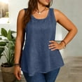 thumbnail image 1 of Neewe Camisoles Sans Manches pour Femmes Été Grande Taille Tuniques Col Rond Décontractées Fluides Débardeurs Coupe Ample, 1 of 7