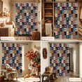 thumbnail image 6 of Purple Green Blue Plaid Shower Curtain, Waterproof Shower Curtains for Bathroom, Moon Floral Cat Checked Washable Fabric Bathtub Curtain Set Bath Decor with 12 Hooks Long 72"x84", 6 of 8