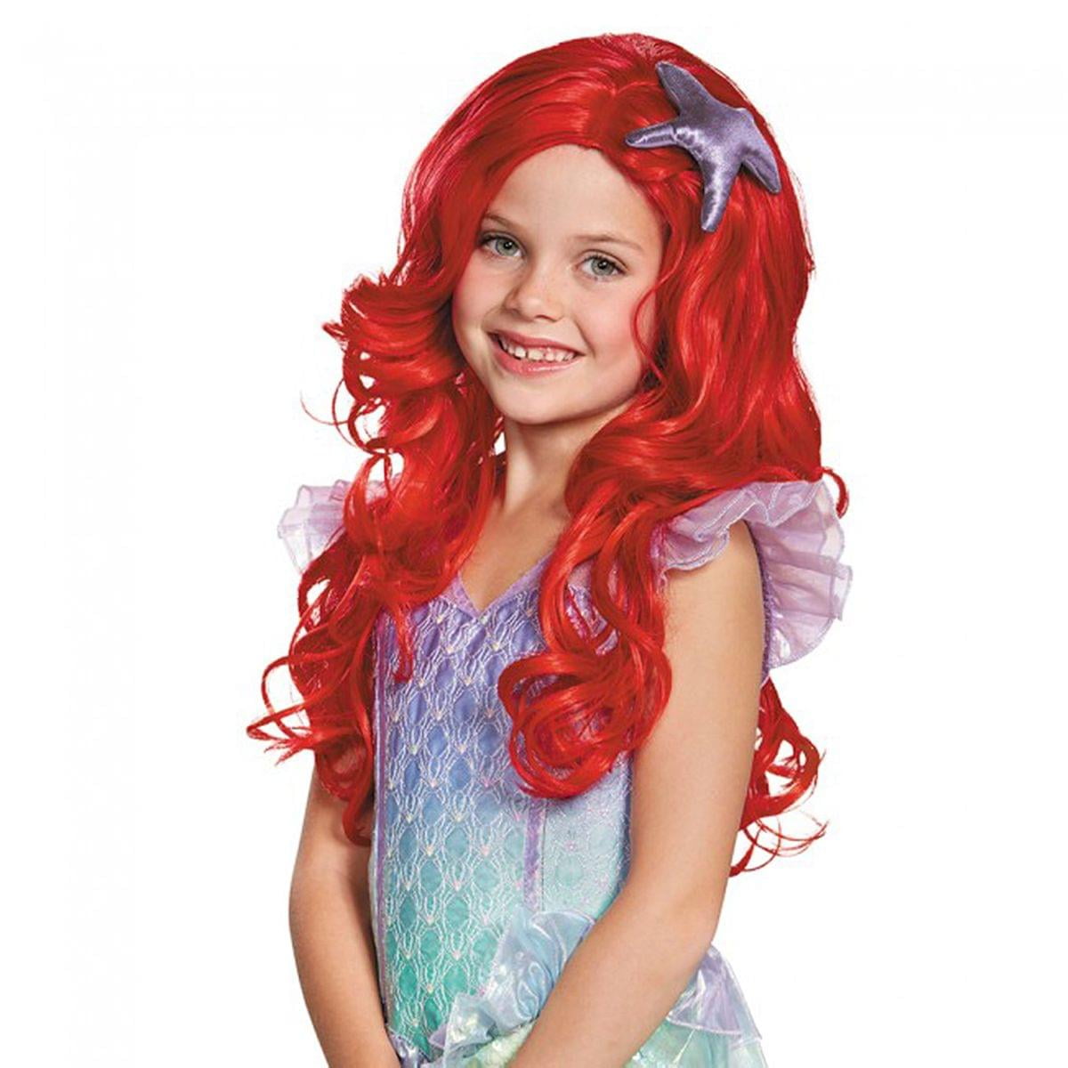 Girls Disney Ariel Deluxe Wig Child Halloween Costume Accessory