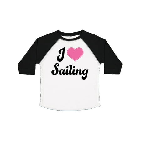

Inktastic I Love Sailing Gift Toddler Toddler Girl T-Shirt