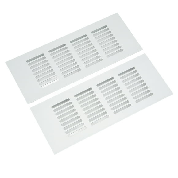 Air Vent Grille Aluminum Alloy Silver Rectangular Ventilation Grille Cover for Cabinet Closet RV Camper