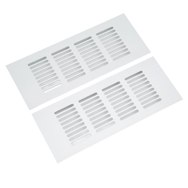 Ventilation Grille Air Vent Grille,Air Vent Grille Heat Dissipation Aluminum Alloy Silver Rectangular Ventilation Grille Cover For Cabinet Closet RV