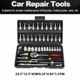 thumbnail image 4 of 46-piece set 1/4 ratchet wrench with hexagonal sleeve wrench set Automobile repair tool complete set Quick tool Quick repair, 4 of 8