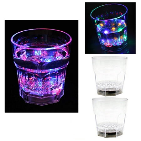 1 Multi Color Flashing LED Light Up Shot Glasses Drink Tumbler Cup Barware
