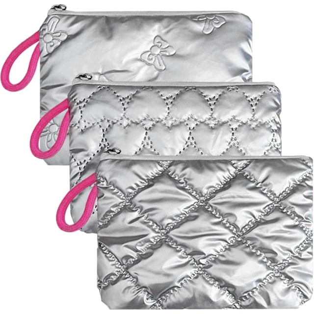 cartera de plata para mujeres y niñas, bonito lazo, pequeño bolso de lona con cierre, bolsa de cambio de corazón, bolsa de maquillaje, mini bolsa de cosméticos para auriculares, cartera, llave de