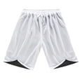 thumbnail image 6 of TopTie Men\'s Long Mesh Short 7" Men Shorts, Reversible Basketball Short sDouble sided S-2XL-black/red-L, 6 of 7