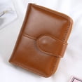 thumbnail image 4 of Womens Small Bifold Leather Wallet Ladies Mini Zipper Coin Purse id card Pocket,Slim Compact Thin for Shopping, 4 of 9