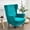 Aqua, variant on CHENDIAN Stretch Wingback Chair Covers 2 Piece Beige Washable Slipcover
