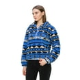 thumbnail image 2 of Cali1850 Half Zip-Up Sherpa Pullover Cozy Printed Soft and Warm Fluffy Fleece With Comfy Silhouette Top, 2 of 7