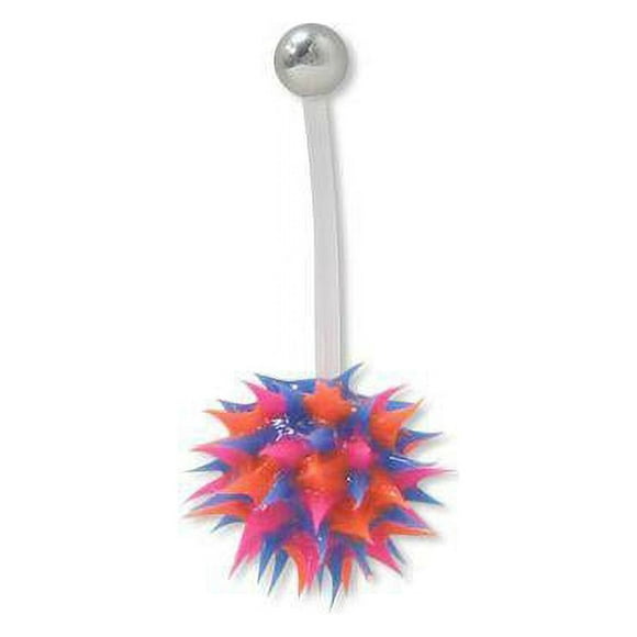 Belly Button Ring with Koosh Ball Flexible Maternity