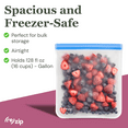 thumbnail image 2 of (re)zip Gallon Reusable Storage Bags, BPA-Free, Leakproof, Feezer-Safe 100%  Food-Grade PEVA, for Food Storage, 4-Pack (Multicolor), 2 of 9
