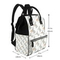 thumbnail image 2 of Balery Gray Rabbit Mummy Backpack - Waterproof Twill Canvas, Large Capacity Diaper Bag with Multiple Pockets and Adjustable Straps, 2 of 6