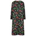 thumbnail image 5 of Vestido de vacaciones de manga larga con botones y cuello en V informal con estampado de otoño para mujer a la moda Pompotops  hdfakjf7098, 5 of 5