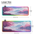 thumbnail image 3 of Large RGB Gaming Mouse Pad Led Glowing Mousepad Non-Slip Rubber Base 13 Light Modes 31.5x11.8 Cherry Blossom Trees with Falling Petals, 3 of 6