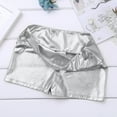 thumbnail image 6 of renvena Kids Girls Long Sleeve Gymnastic Leotard Ballet Dance Bodysuit Top  with Metallic Shorts Dancewear, 6 of 7