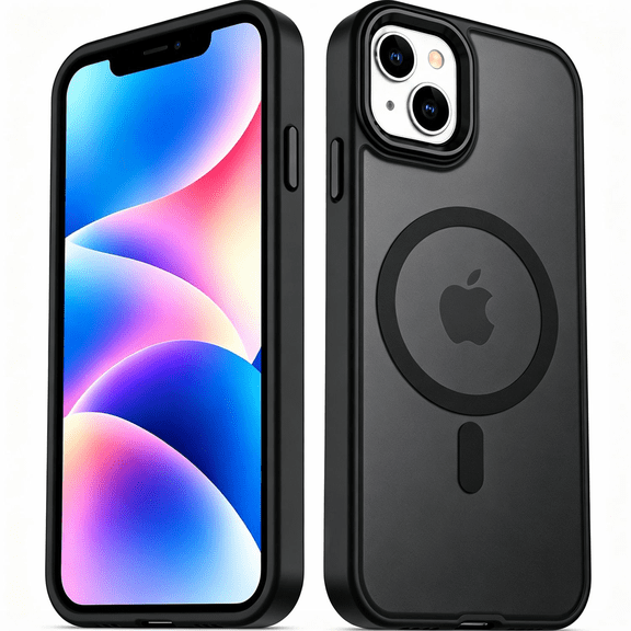 Atgdluk® Magnetic Shockproof for iPhone 13 Case, MagSafe Compatible Protective Phone Case with Raised Camera Edge, Black