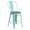 Mint Green, variant on Flash Furniture 24" High Purple Metal Counter Height Stool with Back and Wood Seat