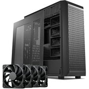 DARKROCK Classico Storage Master Case ATX Computer Case Mid Tower with 4x120mm Fans, USB 3.0 Ready 10 x3.5'' HDD+3 x2.5'' SDD 360mm Supported on Top & Front Radiator GPU Vertically Mounting Black