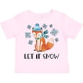 thumbnail image 3 of Inktastic Let it Snow Cute Orange Fox in Hat and Scarf Boys or Girls Toddler T-Shirt, 3 of 5
