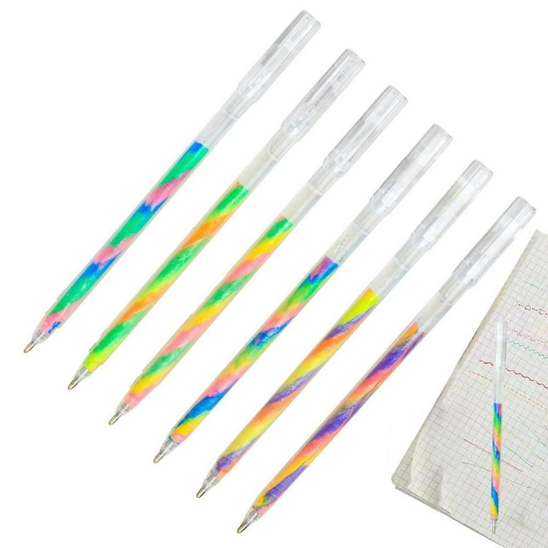 Tohuu Sparkly Gel Pens 6pcs 1.2mm Fine Tip Rainbow Gradient Pens for  Painting Simple Retractable Paint Markers for Artists Beginner Painters  Coloring Books Calligraphy charming 
